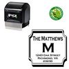 Pre-Ink Copperplate Gothic Bold Customized Monogram Initial Stamp