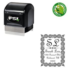 PSI French Script Customized Monogramed Stamp