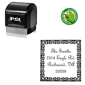 PSI Pre Inked French Script Custom Monogram Address Stamp