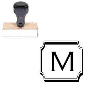 Copperplate Gothic Light Monogram Rubber Stamp