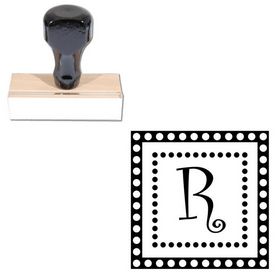 Curlz Rubber Initial Stamp