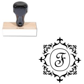 French Script Custom Monogrammed Letter Stamp