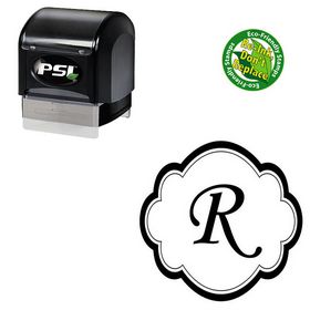 PSI Pre-Inked Montype Corsiva Personalized Monogram Stamp