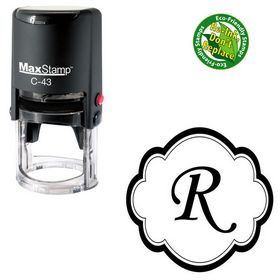 Self Inking Montype Corsiva Personalized Monogram Stamp