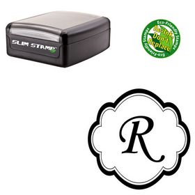 Slim Pre-Ink Montype Corsiva Personalized Monogram Stamp