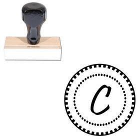 Pristina Custom Initial Rubber Stamp