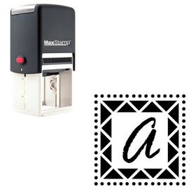 Self Inking Rage Italic Custom Monogram Stamp