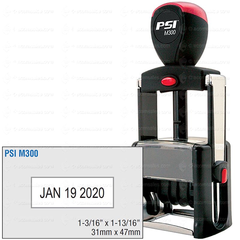 N1002271-Pre-Inked Round Date Stamp 1-3/16 Dia 8-Year Black Ink N1002271  (ECO)