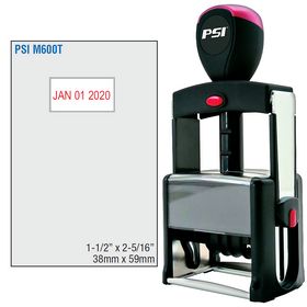 PSI Self Inking Date Stamp 1-1/2 x 2-5/16 Dates Top