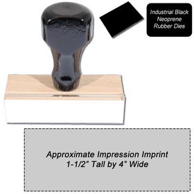 Regular Black Neoprene Rubber Stamp Size 1-1/2 x 4