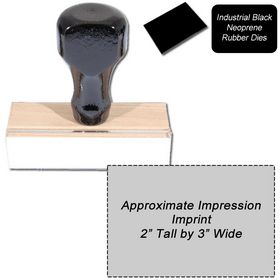 Regular Black Neoprene Rubber Stamp Size 2 x 3