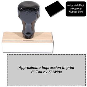 Regular Black Neoprene Rubber Stamp Size 2 x 5