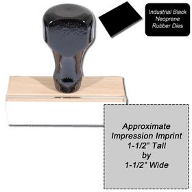 Regular Black Neoprene Rubber Stamp Size 1-1/2 x 1-1/2