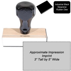 Regular Black Neoprene Rubber Stamp Size 3 x 5