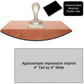 Regular Black Neoprene Rubber Stamp Size 4 x 8