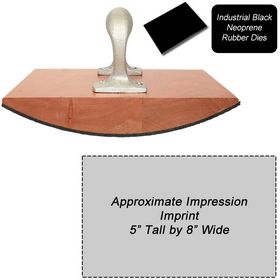 Regular Black Neoprene Rubber Stamp Size 5 x 8
