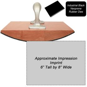 Regular Black Neoprene Rubber Stamp Size 6 x 8