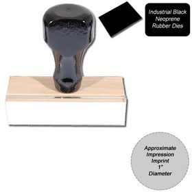 Regular Black Neoprene Rubber Stamp Size 1 Diameter