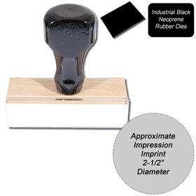 Regular Black Neoprene Rubber Stamp Size 2-1/2 Diameter