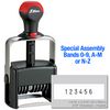 Special Assembly 6 Wheel Shiny Heavy Duty Number Stamp 3/16 Characters with Plate