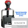Special Assembly 8 Wheel Shiny Heavy Duty Number Stamp 3/16 Characters with Plate