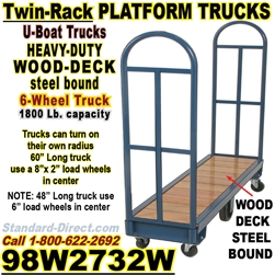 UBOAT WOOD DECK PLATFORM TRUCKS 98W2732W