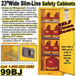 FLAMMABLE LIQUID SLIM LINE SAFETY CABINETS 99BJ