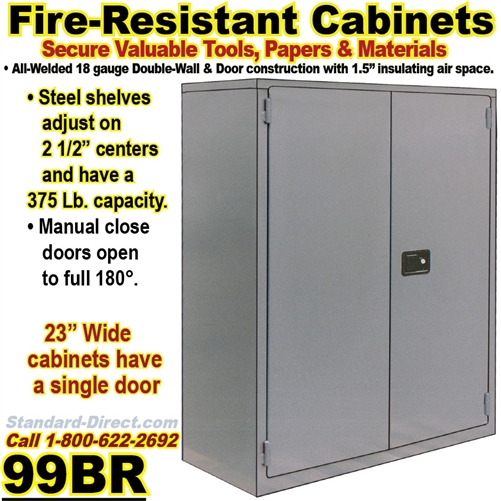FIRE RESISTANT STEEL STORAGE CABINETS / 99BR