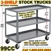 SHELF TRUCKS & WAREHOUSE STOCK TRUCKS 99CC