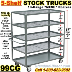 MESH SHELF TRUCKS & WAREHOUSE STOCK TRUCKS 99CG