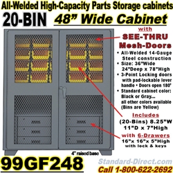 BIN STORAGE CABINETS 99GF248