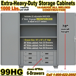 STEEL STORAGE CABINET WITH DRAWERS / 99HG