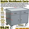 MOBILE CABINET WORKBENCH CARTS 99JN