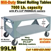 VERY HEAVY MILL DUTY ROLLING STEEL TABLES 99LM