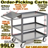 ORDER PICKING CARTS W/WRITING SHELF 99LO