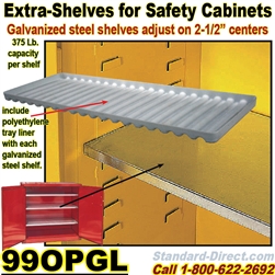 EXTRA SHELVES FOR SAFETY CABINETS 99OPGL