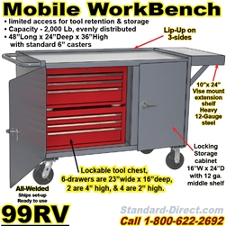 MOBILE TOOL WORKBENCH CART 99RV