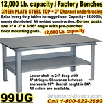 EXTRA HEAVY DUTY WORK BENCHES / 99UG