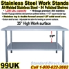 STAINLESS STEEL WORK BENCH / 99UK