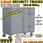 SOLID WALL STEEL SECURITY TRUCKS 99VF