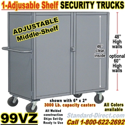 SOLID WALL STEEL SECURITY TRUCKS 99VZ