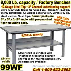 EXTRA HEAVY DUTY WORK BENCHES / 99WF