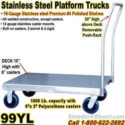 STAINLESS STEEL PLATFORM TRUCK / 99YL