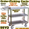 ORDER PICKING CARTS WITH WRITING SHELF 99YO