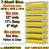 7-Shelf Bin Unit Wire-Shelf / AMAWS07836