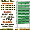 24 Bin Wire Shelf Unit / AMAWS24636