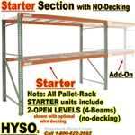 Pallet Racks, STARTER units OPEN / HYSO
