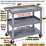 3-Shelf Plastic Cart / LXEC112