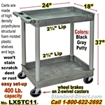2-Shelf Plastic Cart / LXSTC11