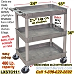 3-Shelf Plastic Cart / LXSTC111